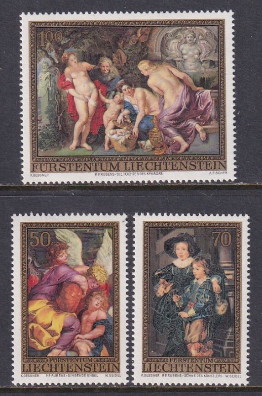 Liechtenstein 595-597 Paintings MNH VF