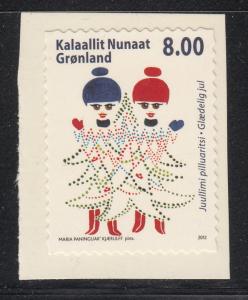 Greenland 2012 MNH Sc 632 8k Red and blue Inuit girls as Christmas trees