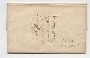 1839 Albany NY stampless letter traveling PM free frank Lockport [K.30]