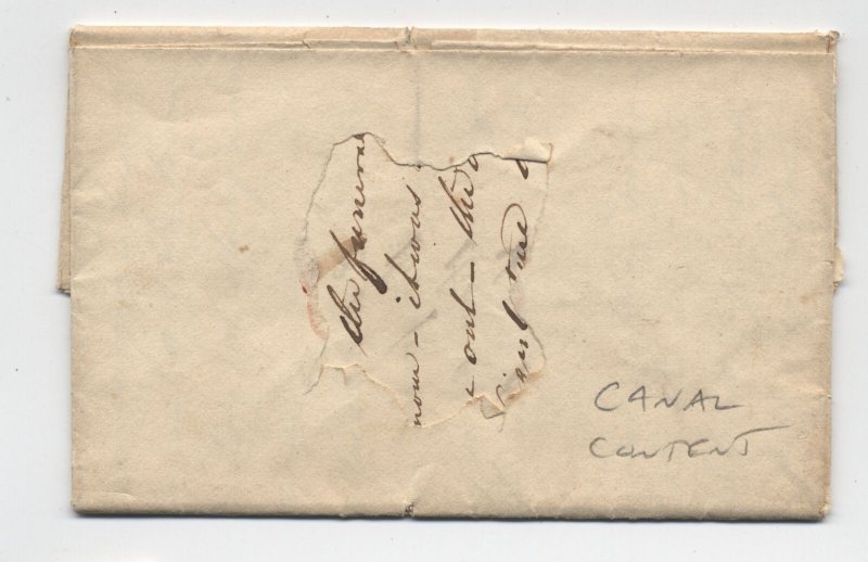 1839 Albany NY stampless letter traveling PM free frank Lockport [K.30]