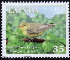 Latvia 790 - Used - 35s Icterine Warbler (2011) (cv 1.25)