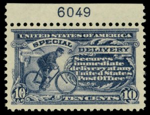 United States #E11 Mint hr very fine  top plate number single Cat$20 1917, 10...