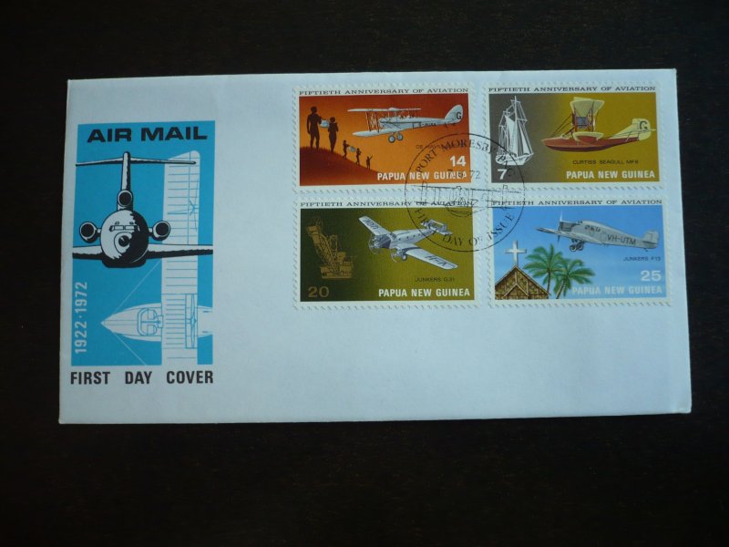 Postal History - Papua New Guinea - Scott# 348-351 - First Day Cover