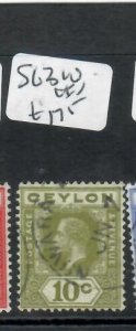 CEYLON KGV 10C  SG 310    VFU      P0709H