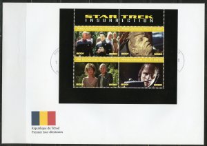 CHAD 2020 STAR TREK  INSURRECTION SHEET ON FIRST DAY COVER