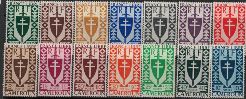 Cameroun 1941 SC 282-295 Set H CV $9