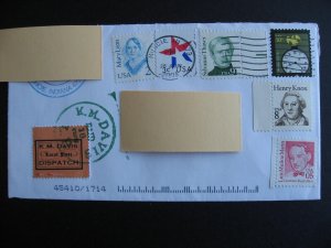 USA KM Davis local post dispatch stamp on postal 2004 cover