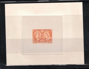 Canada #52DP (M & P #52TCLdP) Extra Fine Trial Color Die Proof In Orange