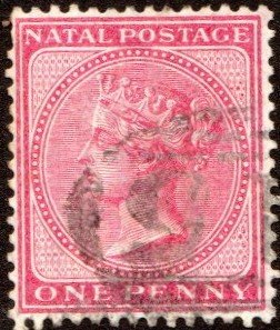 Natal 51 - Used - 1p Queen Victoria (wmk 1) (1874) (cv $8.50)