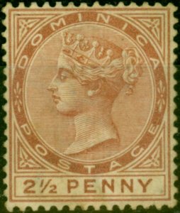 Dominica 1879 2 1/2d Red-Brown SG6 Good Mtd Mint