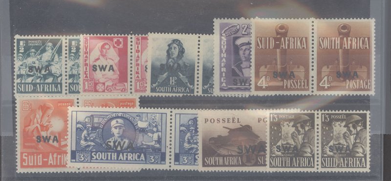 South West Africa #135-143 Unused Single (Complete Set)