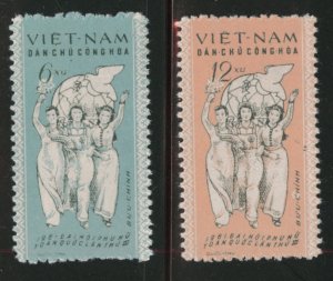 North Viet Nam Scott 146-147 NGAI, MNG 1961 Women's Union set CV $5