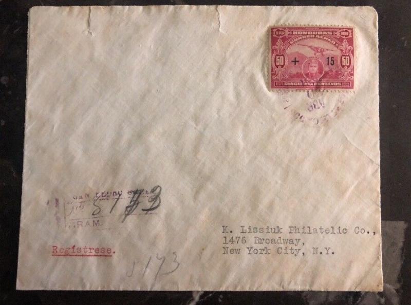 1930 San Pedro Sula Honduras airmail cover to New York USA