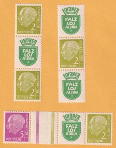 GERMANY - 702 AND 704 MNH OG ** INTERESTING GROUP WITH LINDNER ALBUM LABLES