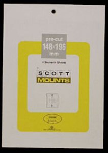 Scott/Prinz Pre-Cut Souvenir Sheets Small Panes Stamp Mounts 148x196 #972 Black