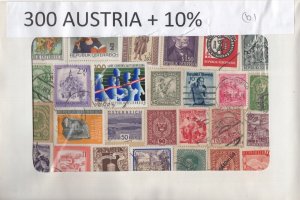 A Nice Selection Of 300 Mixed Condition Stamps From Austria.    #02 AUS300b