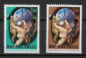 UN Geneva 43-44 World Population Year set MNH