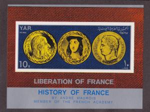 Yemen (North) M # Block 116, History of France, Mint NH
