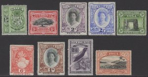 TONGA SG74/82 1942-9 DEFINITIVE SET MTD MINT