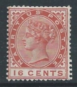 Mauritius #82 Mint No Gum 16c Queen Victoria - Wmk. 2