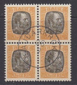 Iceland, Scott O13, used block of four