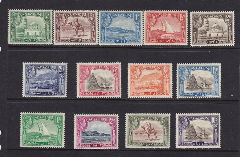 Aden Scott #'s 16 - 24A Set VF OG lightly hinged nice colors cv $100 ! see pic !