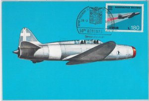 56876 - ITALY - POSTAL HISTORY - MAXIMUM CARD -1973 AVIATION Airplanes 180L-