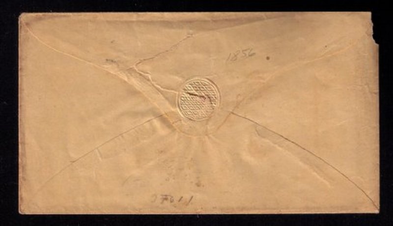 US Scott #11 Cover Springfield Mass. - to East Granville,Vermont (1856): F-VF