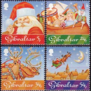 GIBRALTAR 1995 - Scott# 698-701 Christmas Set of 4 NH