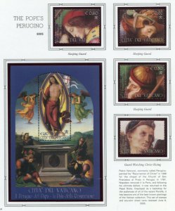 VATICAN CITY 2005  COMPLETE YEAR SET STAMPS WITH BOOKLET  MINT NH ON ALBUM PAGES