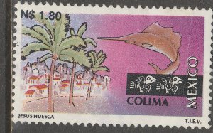 MEXICO 1788, N$1.80 Tourism Colima, resort, fishing. USED, F-VF. (1376)