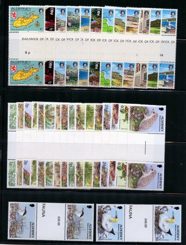 Alderney #1\\332 (AL065) Sets with some in Gutter Pairs, MNH, VF, CV$124.45