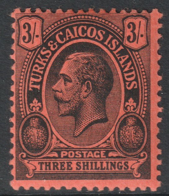 Turks Caicos Scott 35 - SG139, 1913 George V 3/- MH*