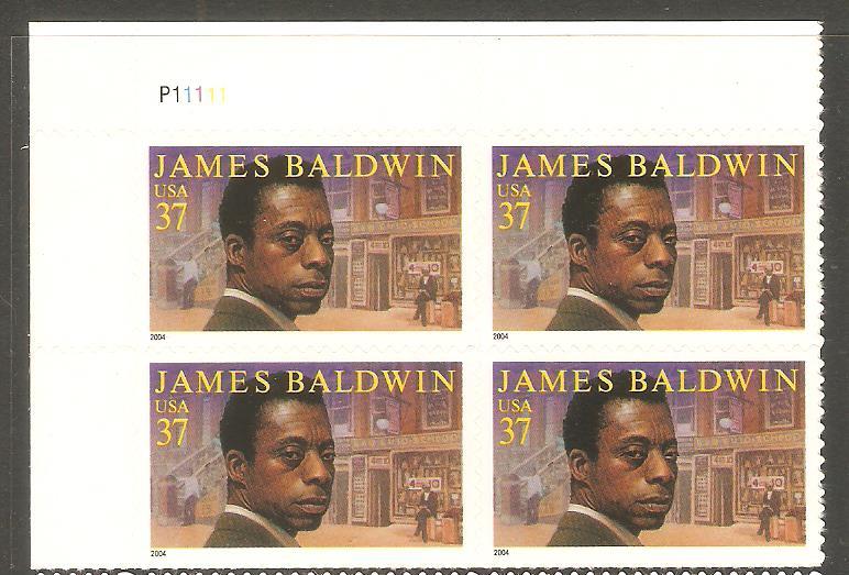 #3871 James Baldwin Plate Block Mint NH