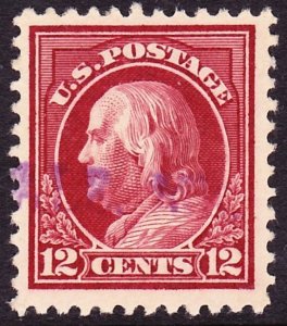 Scott 512, VF-XF Used, 12c P.11 Violet Cancel