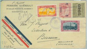 86027 - GUATEMALA - POSTAL HISTORY - Censored  COVER to NETHERLANDS 1940