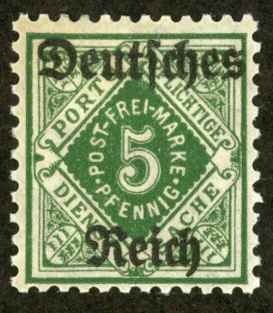 Germany Wurttemberg Sc# O59 MH 1920 5pf overprint numeral