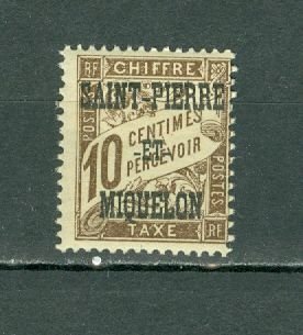 ST. PIERRE & MIQUEON 1925 DUES #J11 MINT NO THINS