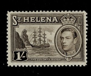 ST. HELENA GVI SG137, 1s sepia, LH MINT.