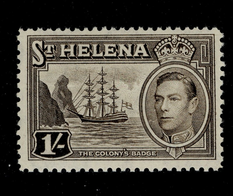 ST. HELENA GVI SG137, 1s sepia, LH MINT.