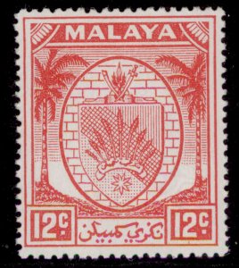 MALAYSIA - Negri Sembilan GVI SG51, 12c scarlet, M MINT.
