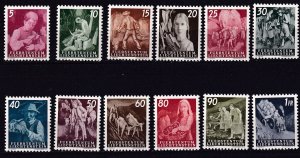 Liechtenstein 1951 - Workers , Perfect,  M-XF-NH # 247-258