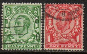 Great Britain Sc #153-154 Used