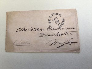 United States New York Irving House W. H. Burrogh  circa 1850  cover 63016