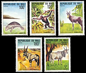 Mali 317-321, MNH, Endangered Animals