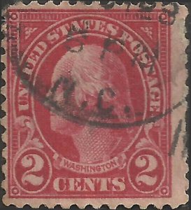 # 554 Used Slip Or Double Impression Carmine George Washington