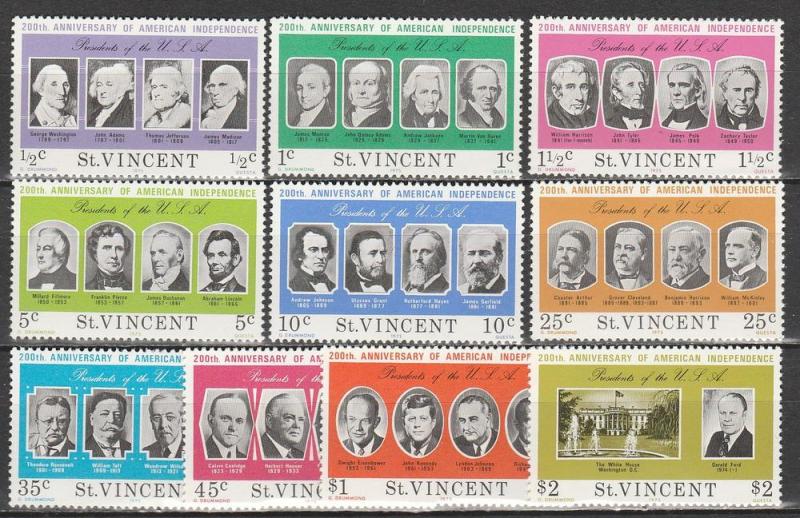 St Vincent #435-44  MNH F-VF CV $2.50 (V2127L)