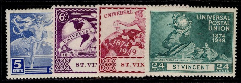 ST. VINCENT GVI SG178-181, 1949 ANNIVERSARY of UPU set, M MINT.