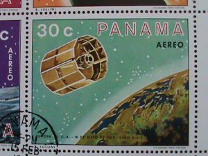 PANAMA-1989 WORLD FAMOUS AIR & SPACE PROGRAMS CTO SHEET VERY FINE-