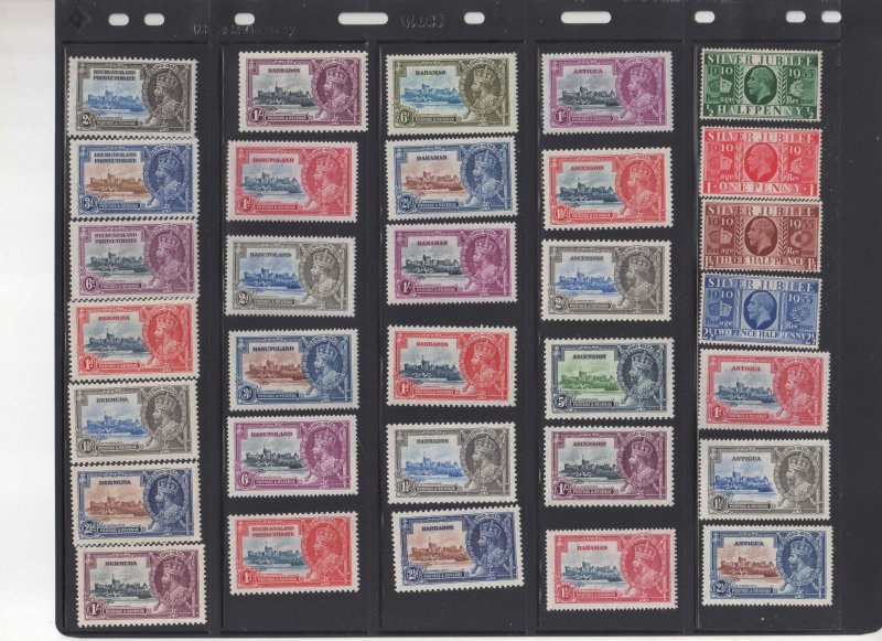 GB 1935 KGV Silver Jubilee Completed 249 stamps MNH - offer